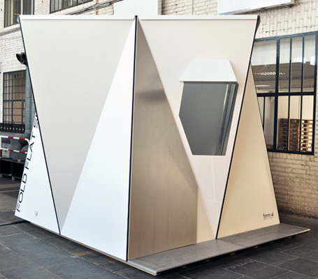 Fold Flat Shelters, Adrian Lippmann, form-al, Dibond, Alucobond, Hylite, Photos via Design Boom
