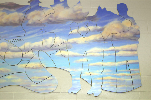 Frank Gregory, Dibond Art Mural, Manchester New Hampshire Youth Development Center, Now & Then & Now & When