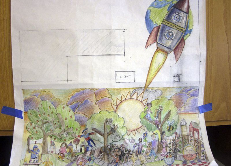 Riverside Elementary School, David Fichter, Danvers, Massachusetts, Dibond Painting Mural, Salem News