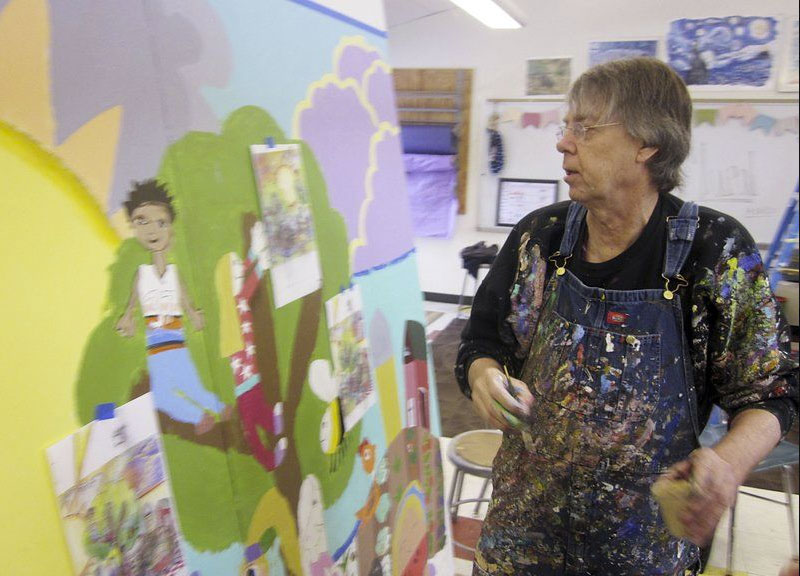 Riverside Elementary School, David Fichter, Danvers, Massachusetts, Dibond Painting Mural, Salem News