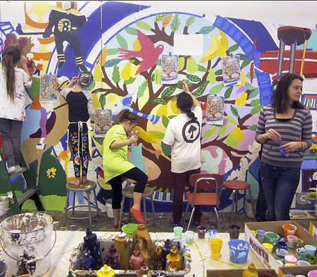 Riverside Elementary School, David Fichter, Danvers, Massachusetts, Dibond Painting Mural, Salem News