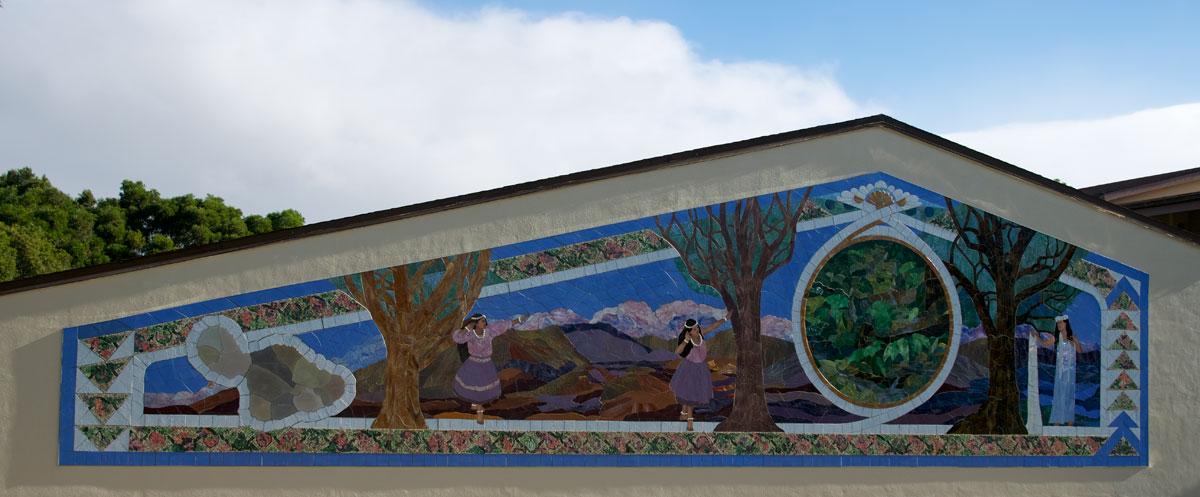 Stained Glass Mural, by Calley ONeill, Waimea, Hawaii, Gatorfoam Graphic Display Board, Photography by Kealoha J Gardener