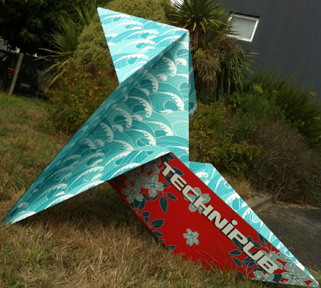 Technipub, Cocette en Papier, Origami Sculpture, Dibond Aluminum Composit, 3A Composites