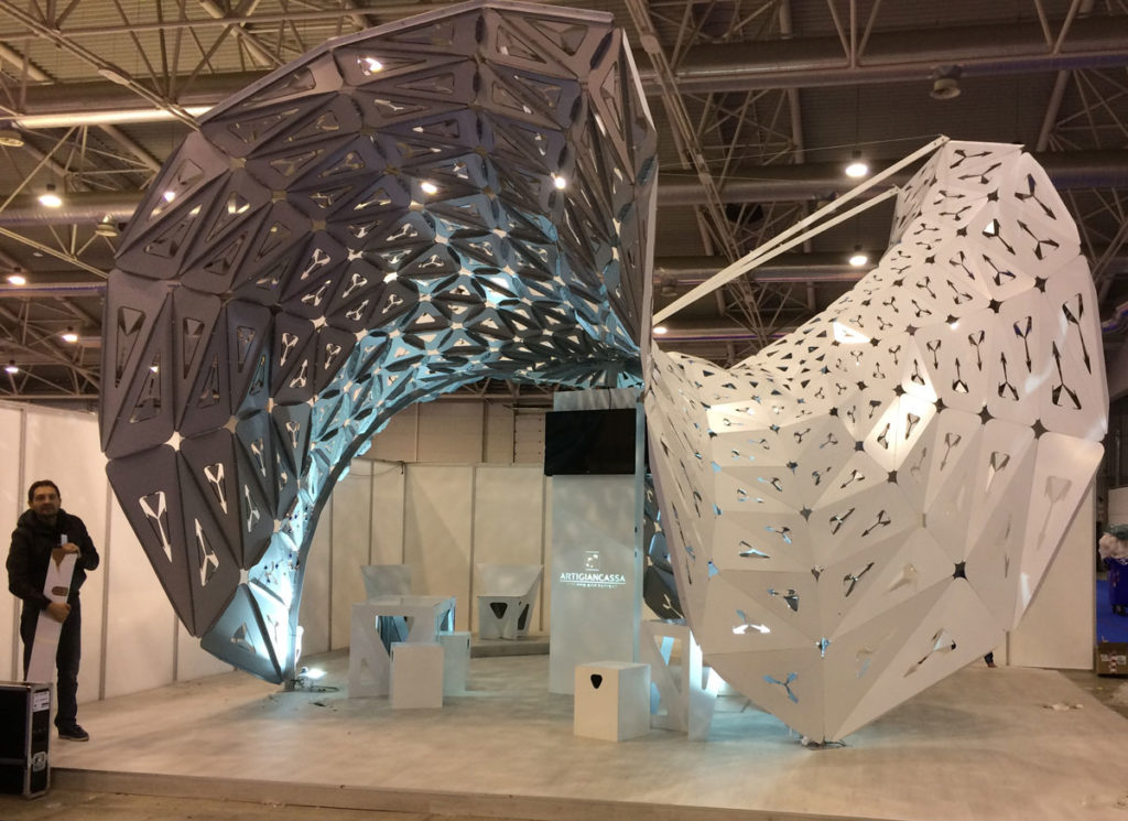 Tecno Soluzioni, MEDAARCH, Maker Faire, Dibond Pavilion, Rome, 3A Composites Graphic Display