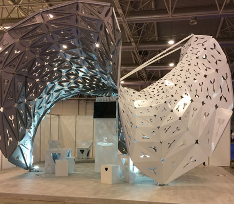 Tecno Soluzioni, MEDAARCH, Maker Faire, Dibond Pavilion, Rome, 3A Composites Graphic Display