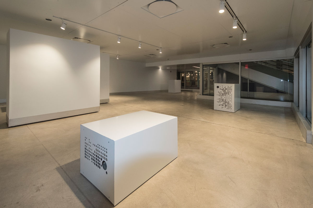 UC Denver College Architecture Planning Design Build, Next Stage Collaborative Gallery DPAC, Dibond Ceiling, Photography Jesse Kuroiwa