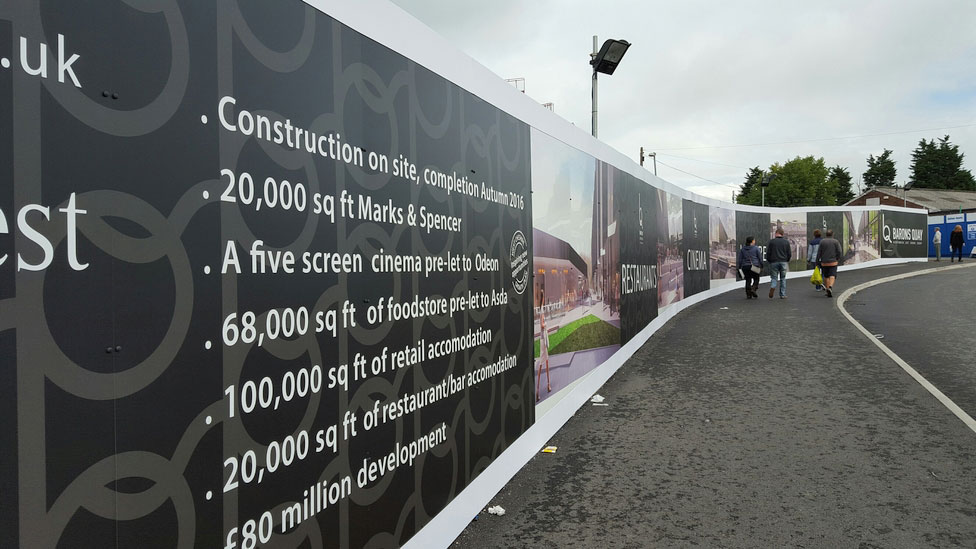 Spiral Colour Hoarding Printing, Cheshire West Chester Council, Dibond Aluminum Composite