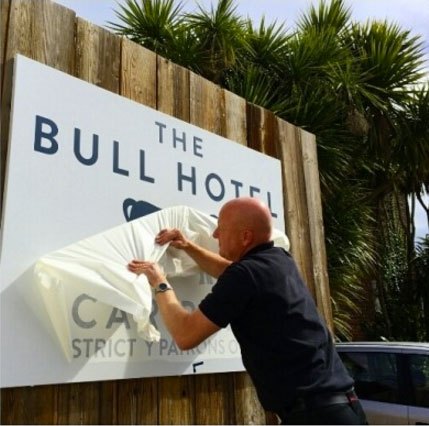The Bull Hotel, Exterior Dibond Signage, Creative Solutions