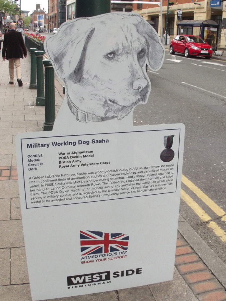 Walk Of Heroes, Armed Forces Day 2015, The Color Company, Birmingham, Westside Business Improvement District, Dibond, Broad Street Displays