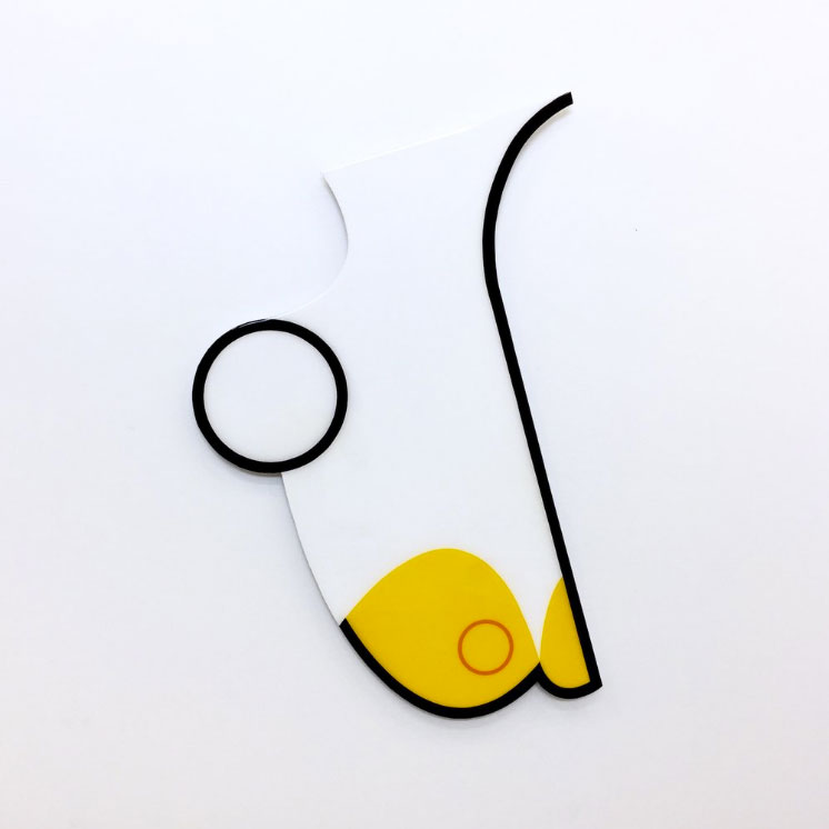 Paul Carola, Female Study, Goldfish, 2017, Acrylic, Resin, Dibond