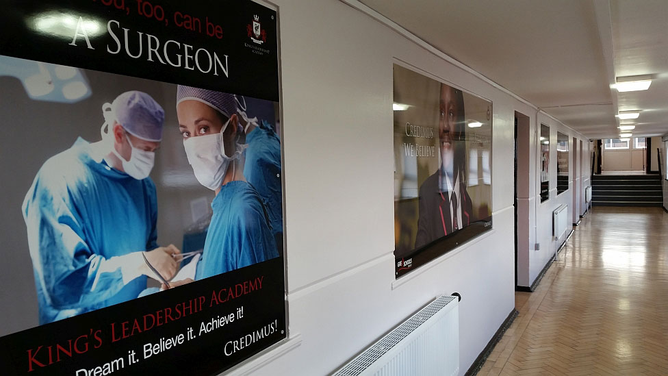 Spiral Colour Print, Parker Design, Kings Leadership Academy, Warrington, England, Dibond Interior Signage