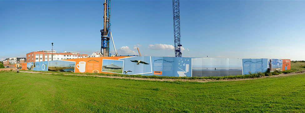 Parker Design UK, United Utilities, Crosby Beach, Dibond Aluminum Composite, Hoarding Signage