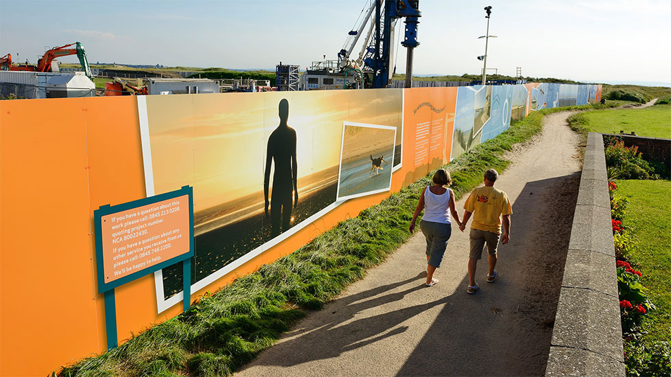 Parker Design UK, United Utilities, Crosby Beach, Dibond Aluminum Composite, Hoarding Signage