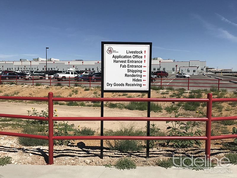 CS Beef Packers, TideLine Design, Idaho, Dibond, Directional Wayfinding Signage