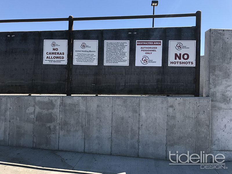CS Beef Packers, TideLine Design, Idaho, Dibond, Directional Wayfinding Signage