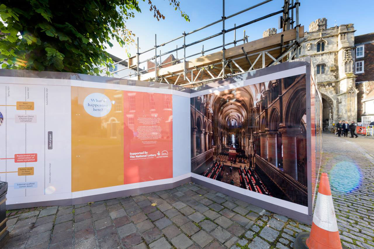 Canterbury Cathedral, The Canterbury Journey, DATUM, Dibond Hoarding