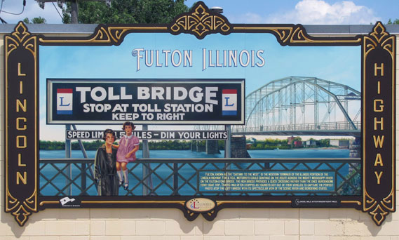 Lincoln Highway Murals, Jay Allen ShawCraft Signs, Illinois, Dibond Aluminum Composite Substrate